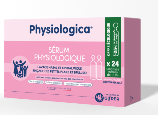 SERUM PHYSIOLOGIQUE 24×10 ml Gifrer