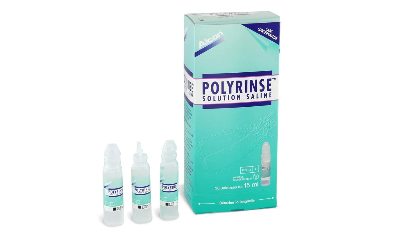 POLYRINSE sérum physiologique de 30 doses de 15 ml de Alcon